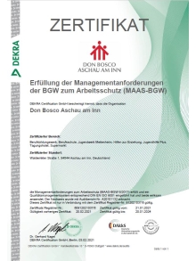 2021 Zertifikat MAAS BGW